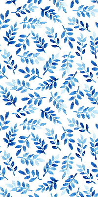 Modern roller blind Blue leaves