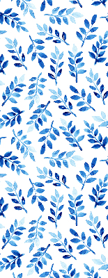 Modern roller blind Blue leaves