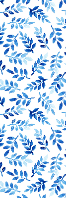Modern roller blind Blue leaves