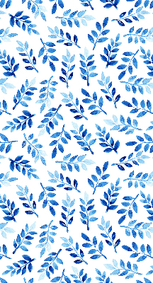 Modern roller blind Blue leaves