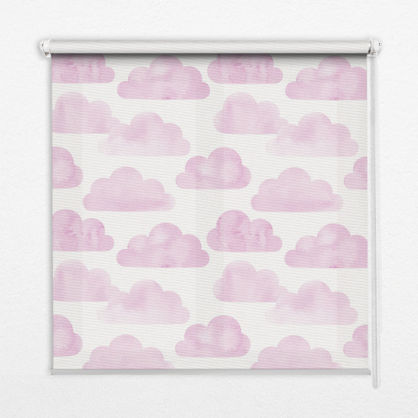 Roller blind for large window Pink clouds