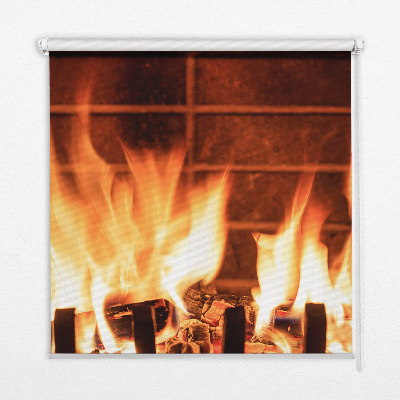Fabric roller blind Fireplace