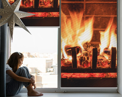 Fabric roller blind Fireplace