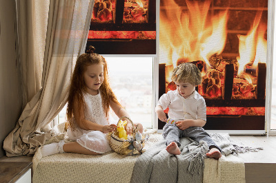 Fabric roller blind Fireplace