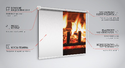 Fabric roller blind Fireplace