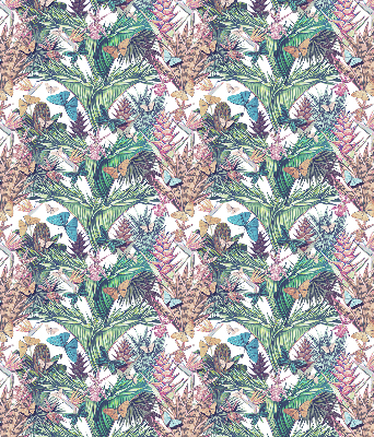 Modern roller blind Butterflies on flowers