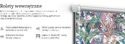 Modern roller blind Butterflies on flowers