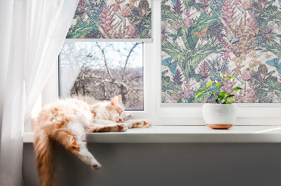 Modern roller blind Butterflies on flowers