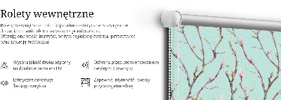 Roller blind for large window Twigs
