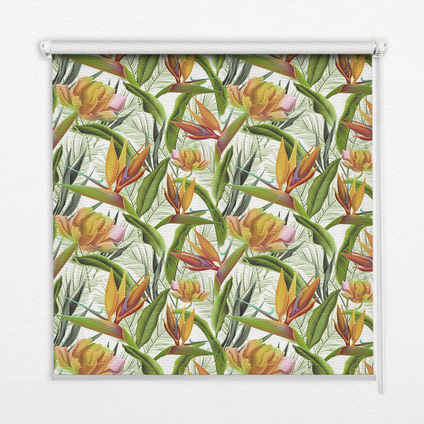 Fabric roller blind Exotic plants