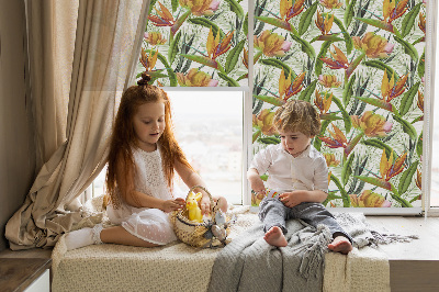 Fabric roller blind Exotic plants