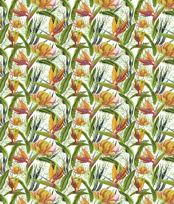 Fabric roller blind Exotic plants