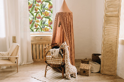 Fabric roller blind Exotic plants