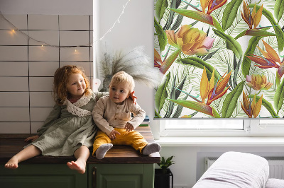 Fabric roller blind Exotic plants