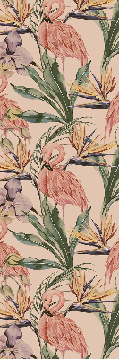 Modern roller blind Flamingos and flowers