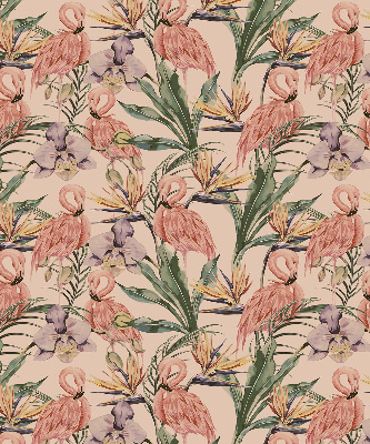 Modern roller blind Flamingos and flowers
