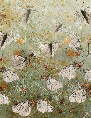 Roller blind for large window Butterflies in the meadow
