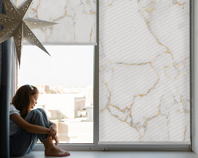 Modern roller blind White marble