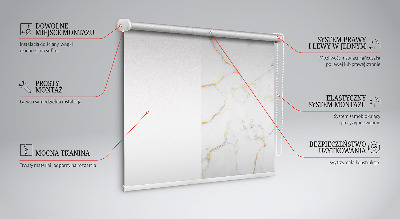 Modern roller blind White marble