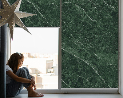 Roller blind for large window Green marble