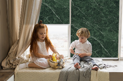 Roller blind for large window Green marble