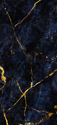 Fabric roller blind Navy blue marble