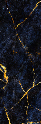 Fabric roller blind Navy blue marble
