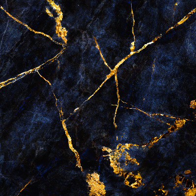 Fabric roller blind Navy blue marble