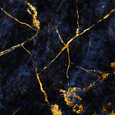Fabric roller blind Navy blue marble