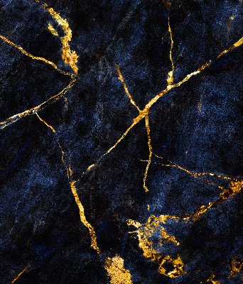 Fabric roller blind Navy blue marble