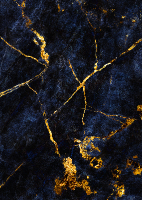 Fabric roller blind Navy blue marble