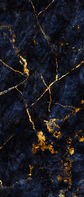 Fabric roller blind Navy blue marble
