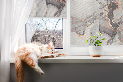 Modern roller blind Gray marble