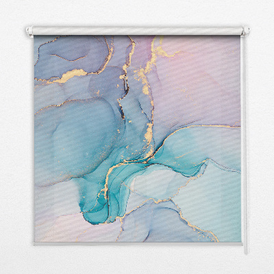 Modern roller blind Blue marble