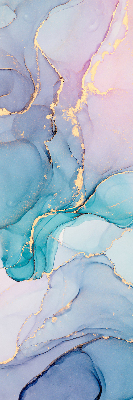 Modern roller blind Blue marble