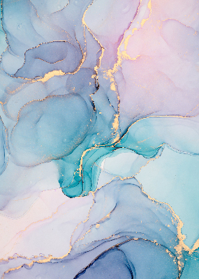 Modern roller blind Blue marble