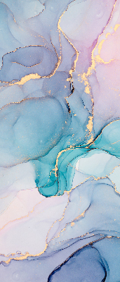 Modern roller blind Blue marble