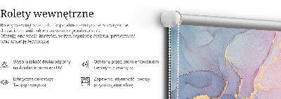 Modern roller blind Blue marble