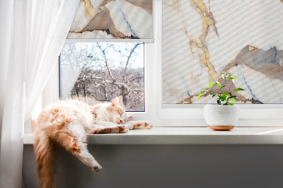 Roller blind for large window Marble
