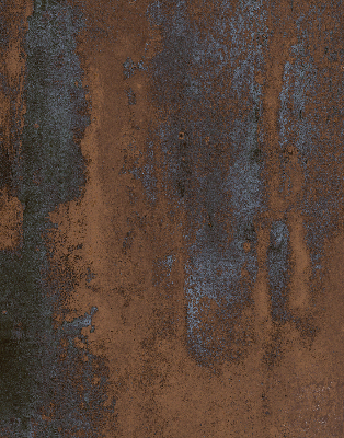 Modern roller blind Rusty sheet metal
