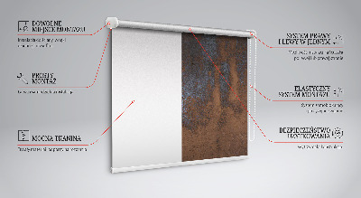Modern roller blind Rusty sheet metal