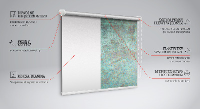 Roller blind for large window Green sheet metal