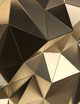 Fabric roller blind Golden triangles
