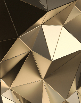 Fabric roller blind Golden triangles