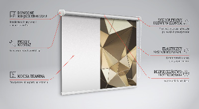 Fabric roller blind Golden triangles
