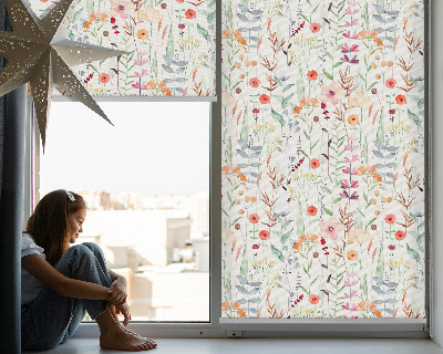 Fabric roller blind Colorful flowers