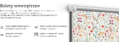 Fabric roller blind Colorful flowers