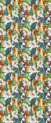 Modern roller blind Birds and flowers