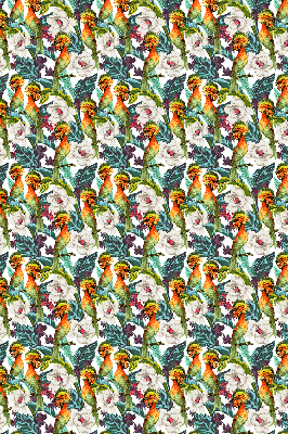 Modern roller blind Birds and flowers