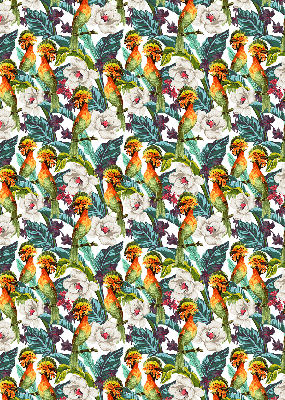 Modern roller blind Birds and flowers